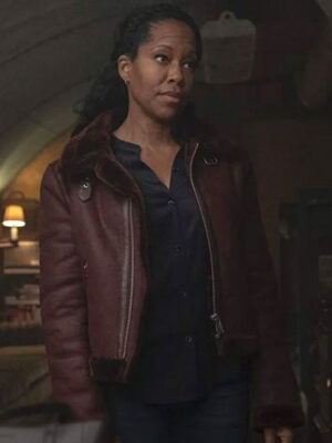 Regina King Angela Abar Watchmen Brown Leather Jacket