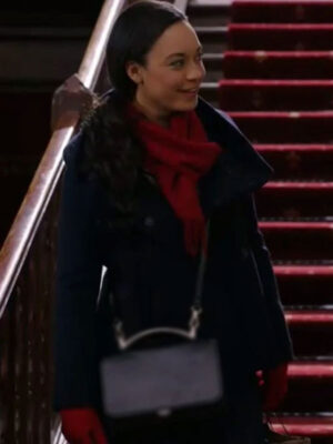 Rhea Bailey A Royal Winter Blue Wool Coat