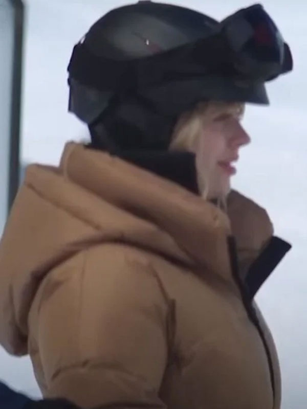 Rhea Norwood Your Christmas Or Mine Brown Puffer Jacket
