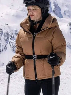 Rhea Norwood Your Christmas Or Mine Brown Puffer Jacket