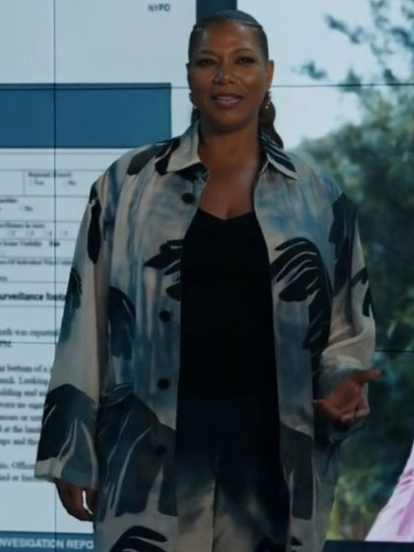 Robyn McCall The Equalizer S5 Palm Leaf Print Coat
