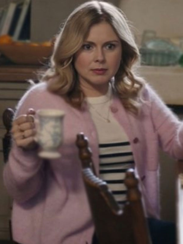 Rose McIver Ghosts S4 Sam Pink Cardigan