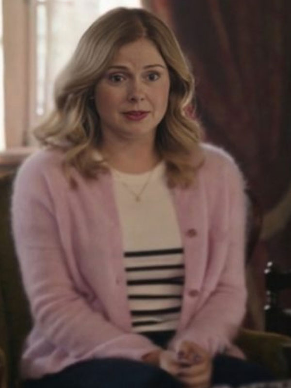 Rose McIver Ghosts S4 Sam Pink Cardigan