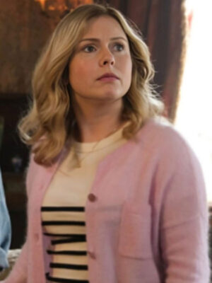 Rose McIver Ghosts S4 Sam Pink Cardigan