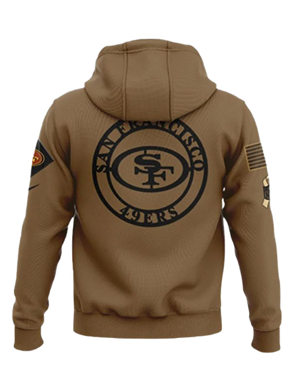 San Francisco 49ers Salute to Service Brown Pullover Hoodie