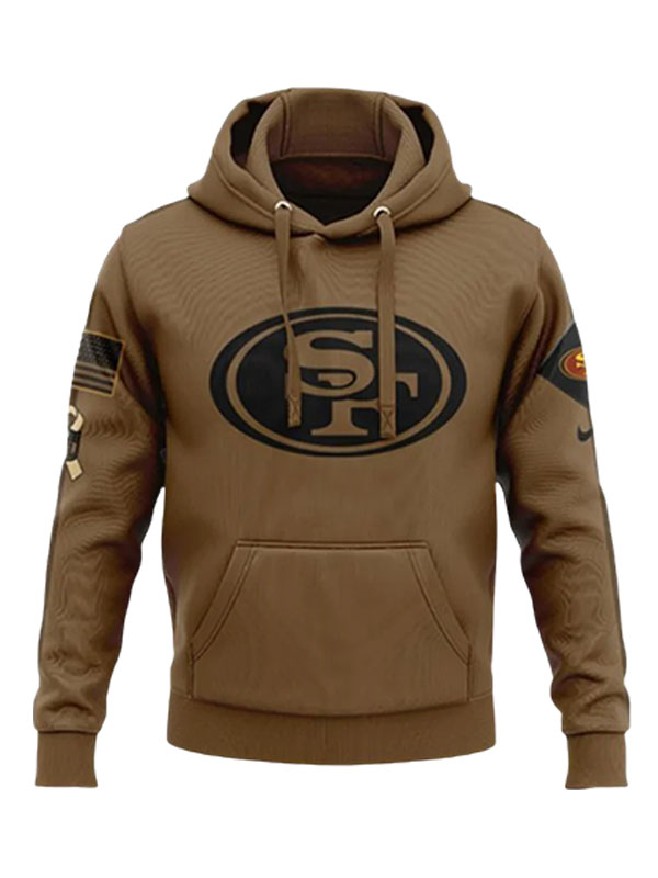 San Francisco 49ers Salute to Service Brown Pullover Hoodie