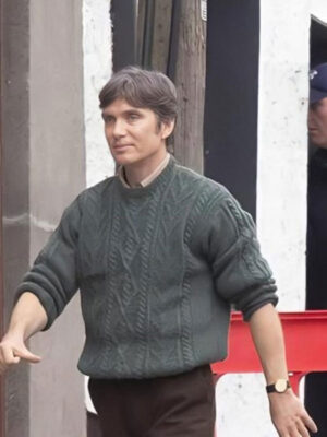 Small Things Like These Cillian Murphy Gray Knitted Sweater