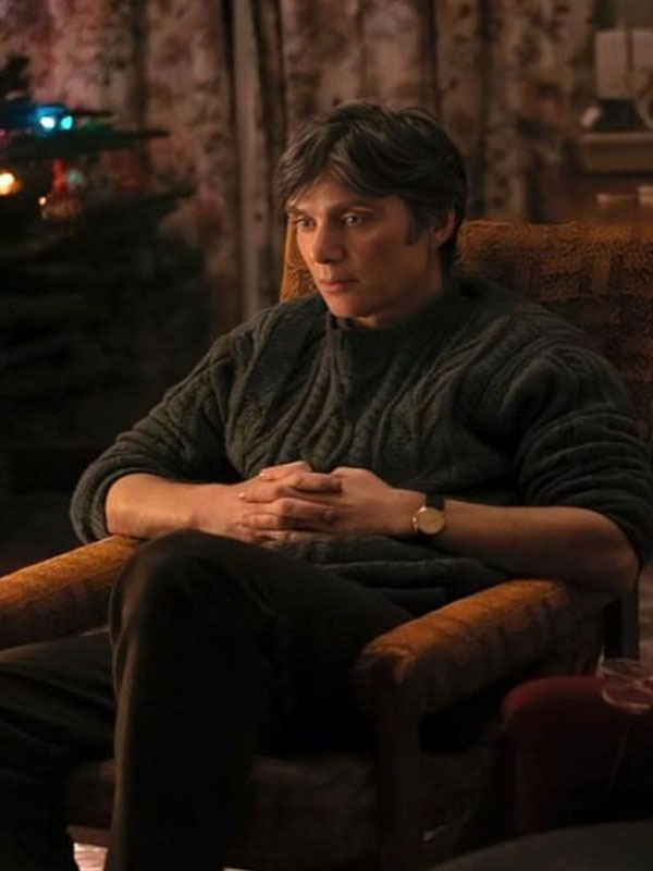 Small Things Like These Cillian Murphy Gray Knitted Sweater