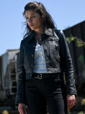 Sofia Pernas Tracker Billie Matalon Black Leather Jacket