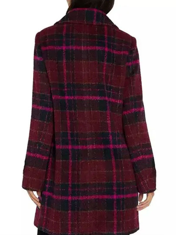 Stana Katic Murder in a Small Town S01 Plaid Coat