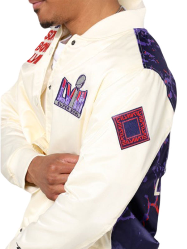 Super Bowl LVIII Beige Varsity Jacket