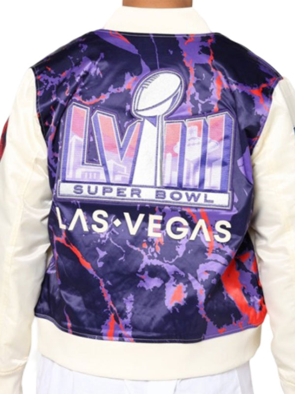 Super Bowl LVIII Beige Varsity Jacket