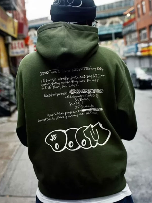 Supreme MF DOOM Green Pullover Hoodie