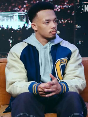 The Cage 2024 Taylor Blue Wool Varsity Jacket