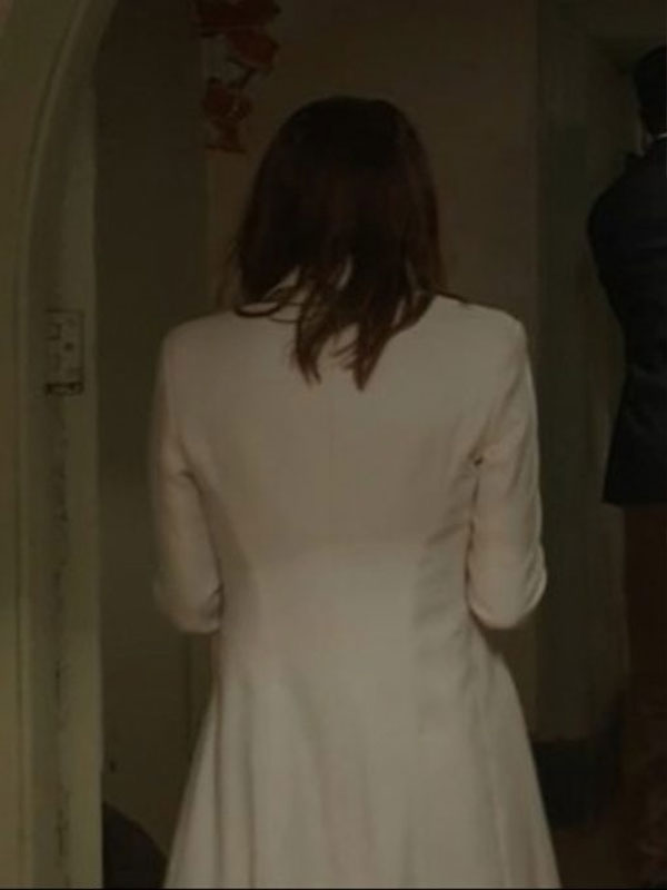 The Diplomat Keri Russell White Wool Coat