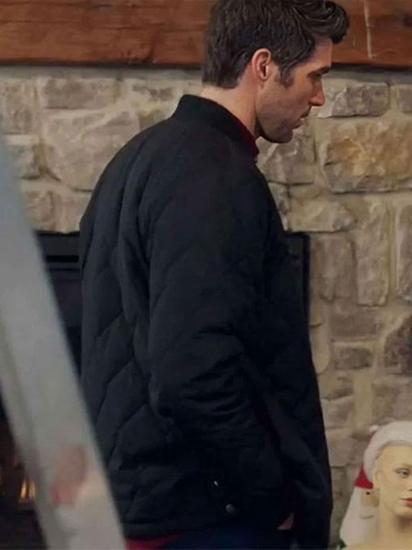 The Fabric Of Christmas Harmon Walsh Black Bomber Jacket