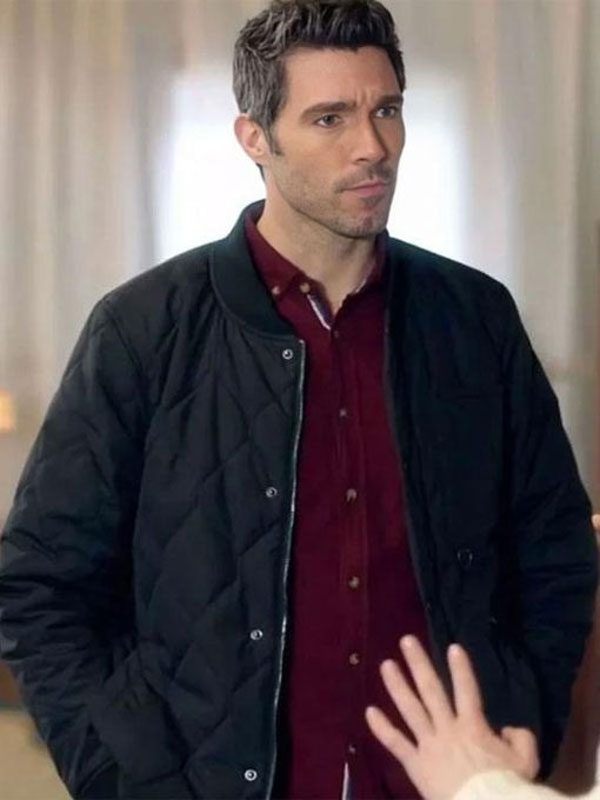 The Fabric Of Christmas Harmon Walsh Black Bomber Jacket