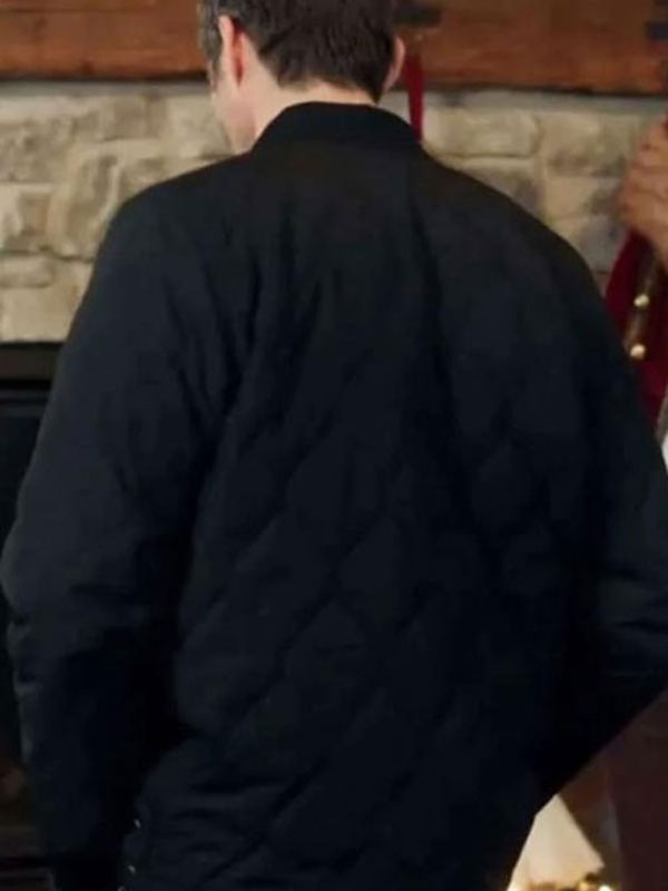 The Fabric Of Christmas Harmon Walsh Black Bomber Jacket