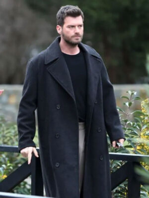 The Family S01 Aslan Soykan Black Wool Coat