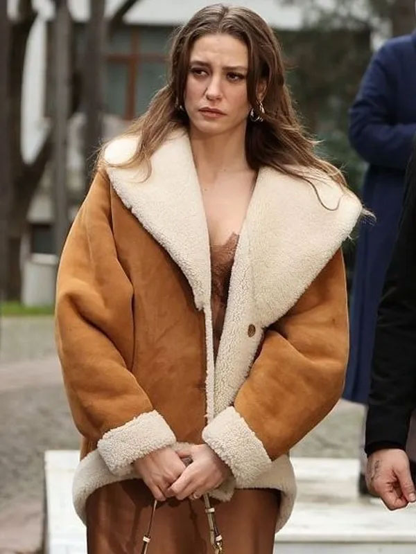 The Family S02 Devin Akin Brown Shearling Jacket