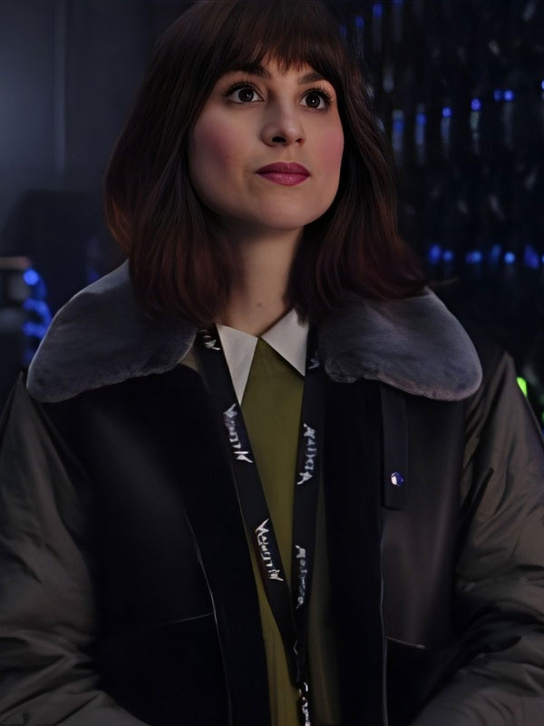 The Franchise  Aya Cash Cropped Two-Tone Aviator Quilted Jacket