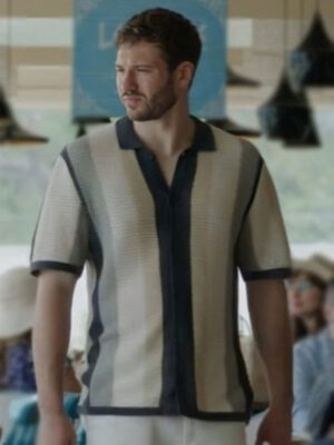 The Groomsmen Second Chances 2024 Tyler Hynes Striped Shirt