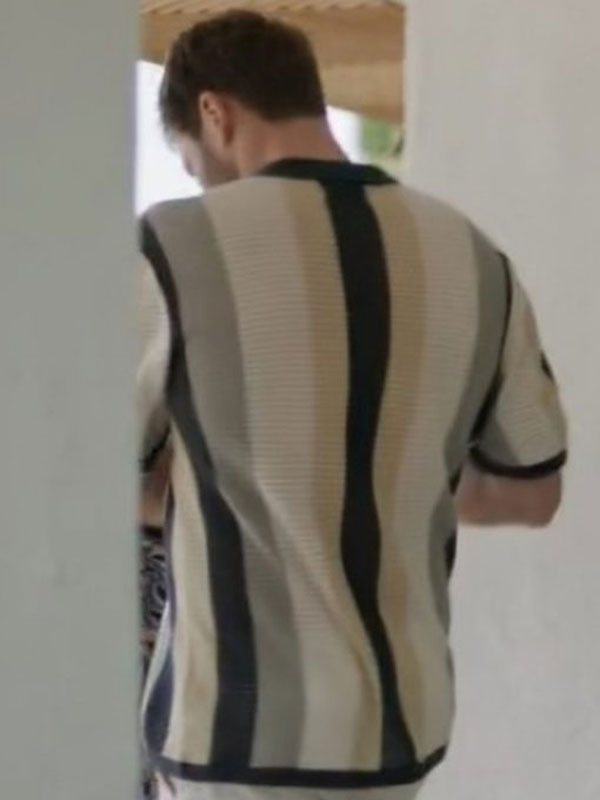The Groomsmen Second Chances 2024 Tyler Hynes Striped Shirt