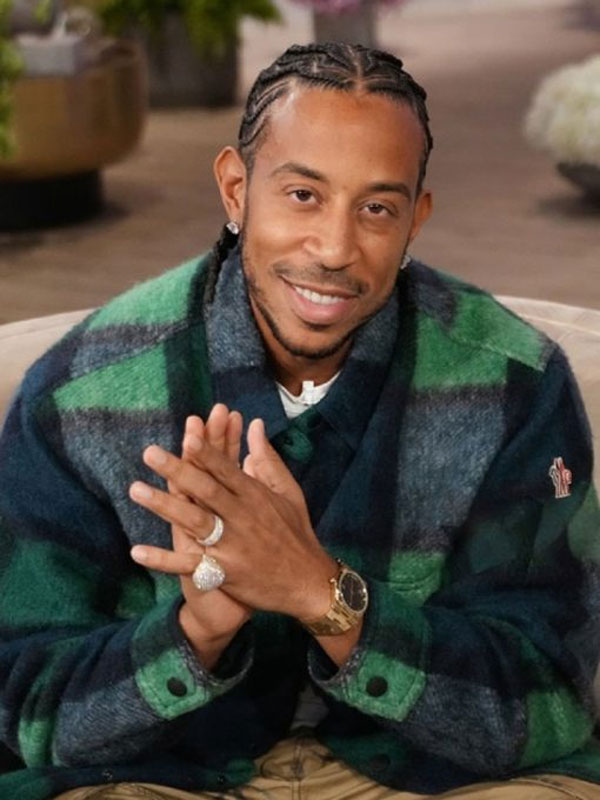 The Jennifer Hudson Show Ludacris Green Plaid  Wool Jacket
