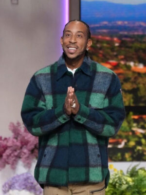 The Jennifer Hudson Show Ludacris Green Plaid  Wool Jacket