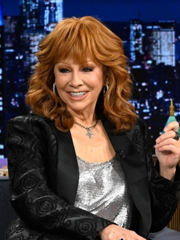 The Tonight Show Reba McEntire Black Jacquard Jacket