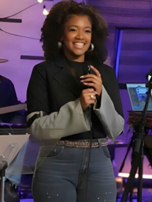 The Voice 2024 Aliyah Khaylyn Denim Cropped Jacket
