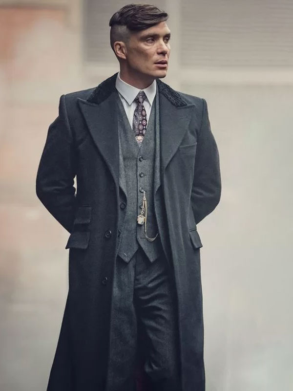 Thomas Shelby Peaky Blinders Black Wool Long Coat