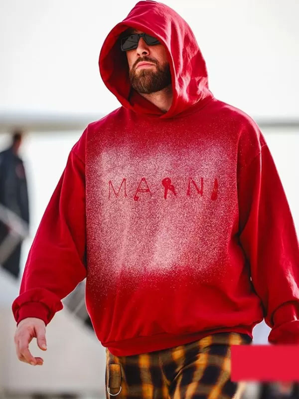 Travis Kelce Marni Red Pullover Hoodie