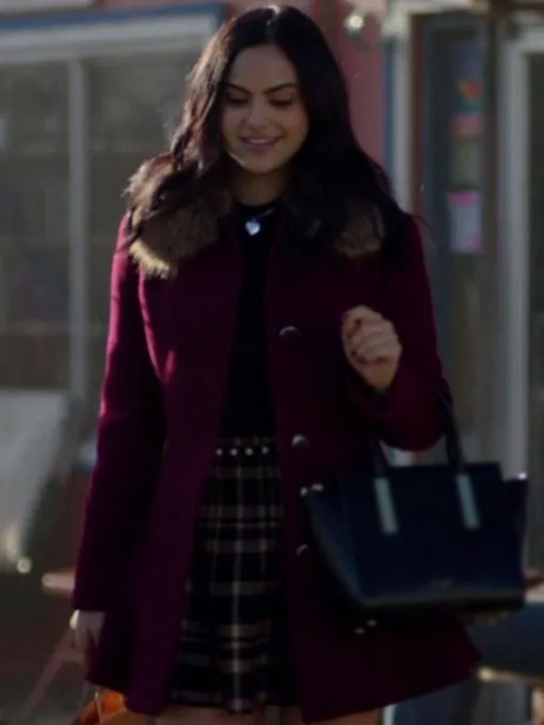 Veronica Lodge Riverdale Purple Wool Long Coat