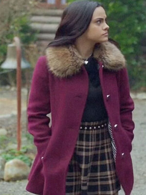 Veronica Lodge Riverdale Purple Wool Long Coat