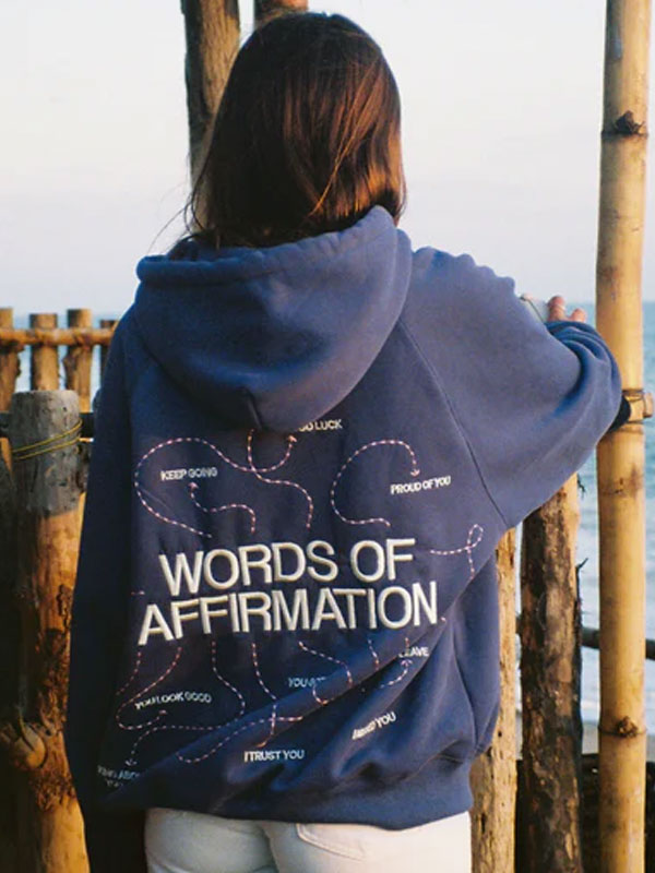 Words of Affirmation Oversized Pullover Hoodie