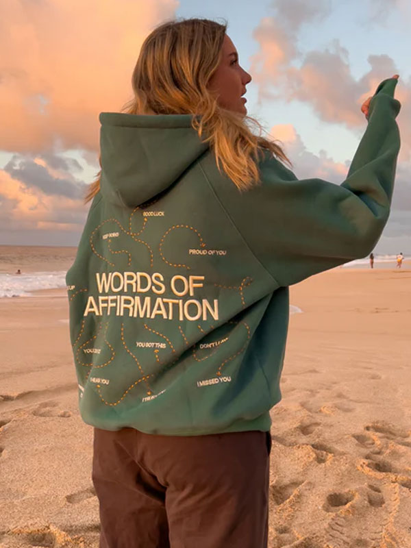 Words of Affirmation Oversized Pullover Hoodie