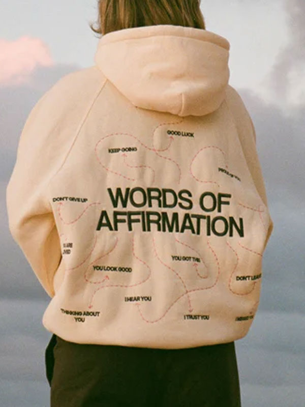 Words of Affirmation Oversized Pullover Hoodie