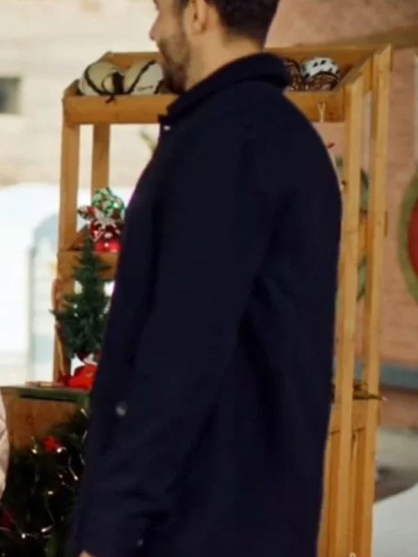 Zach Smadu Moms Christmas Boyfriend Black Wool Jacket