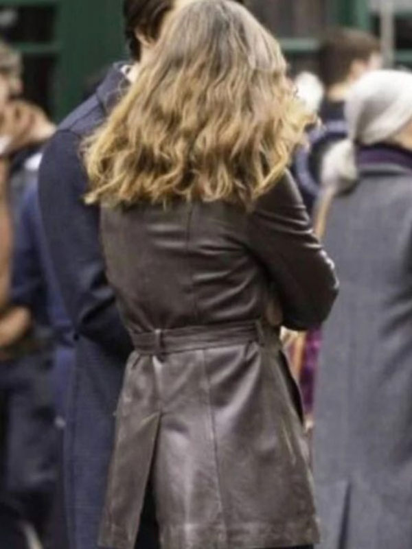 2024 Black Doves Helen Webb Brown Leather Coat