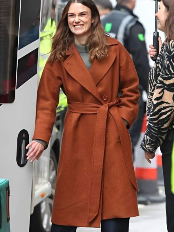 2024 Black Doves Helen Webb Brown Trench Wool Coat