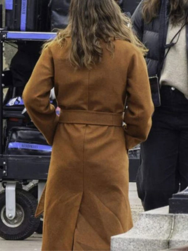 2024 Black Doves Helen Webb Brown Trench Wool Coat