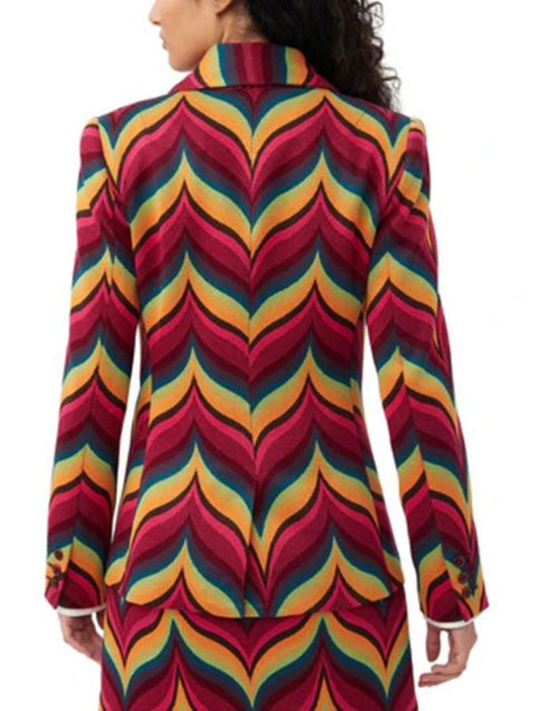 2024 Elsbeth S02 Carrie Preston Multicolor Geometric Blazer