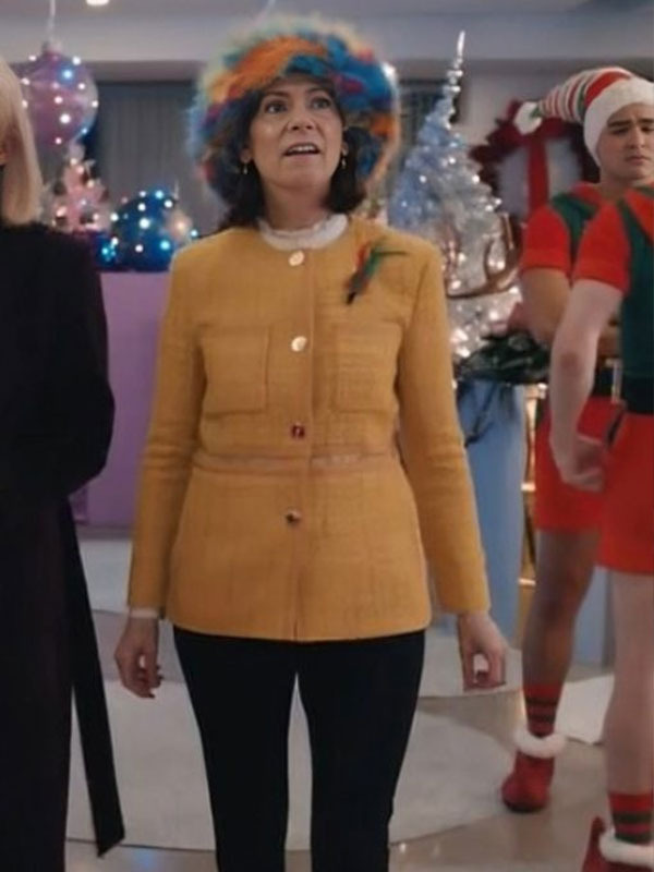 2024 Elsbeth S02 Carrie Preston Tweed Yellow Coat
