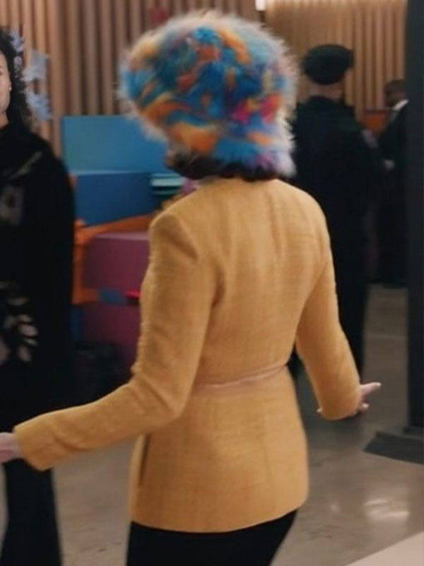 2024 Elsbeth S02 Carrie Preston Tweed Yellow Coat