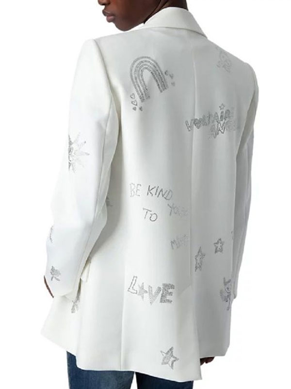 2024 Elsbeth S02 Ciara Renée White Embellished Blazer