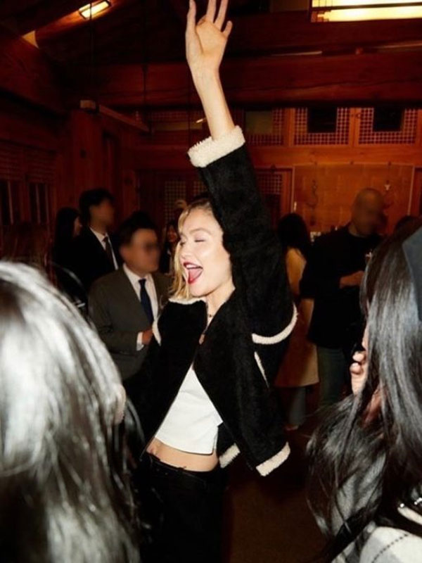 2024 Guest in Residence Gigi Hadid Black Bomber Jacket