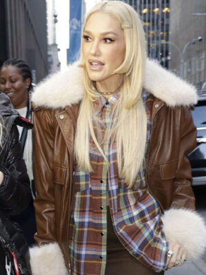 2024-gwen-stefani-shearling-brown-leather-jacket-1