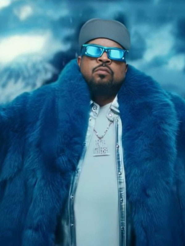 2024 Ice Cube Blue Fur Coat