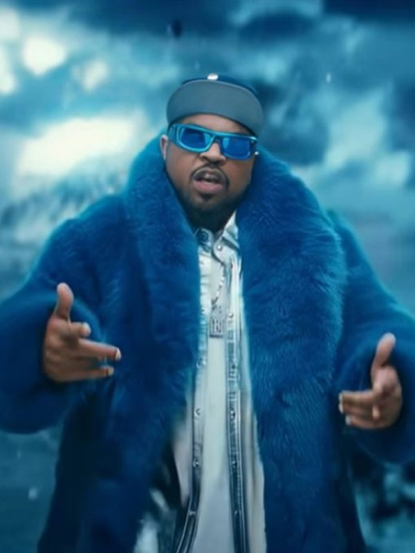 2024 Ice Cube Blue Fur Coat